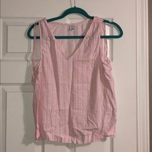 Pink and white old navy dressy tank top